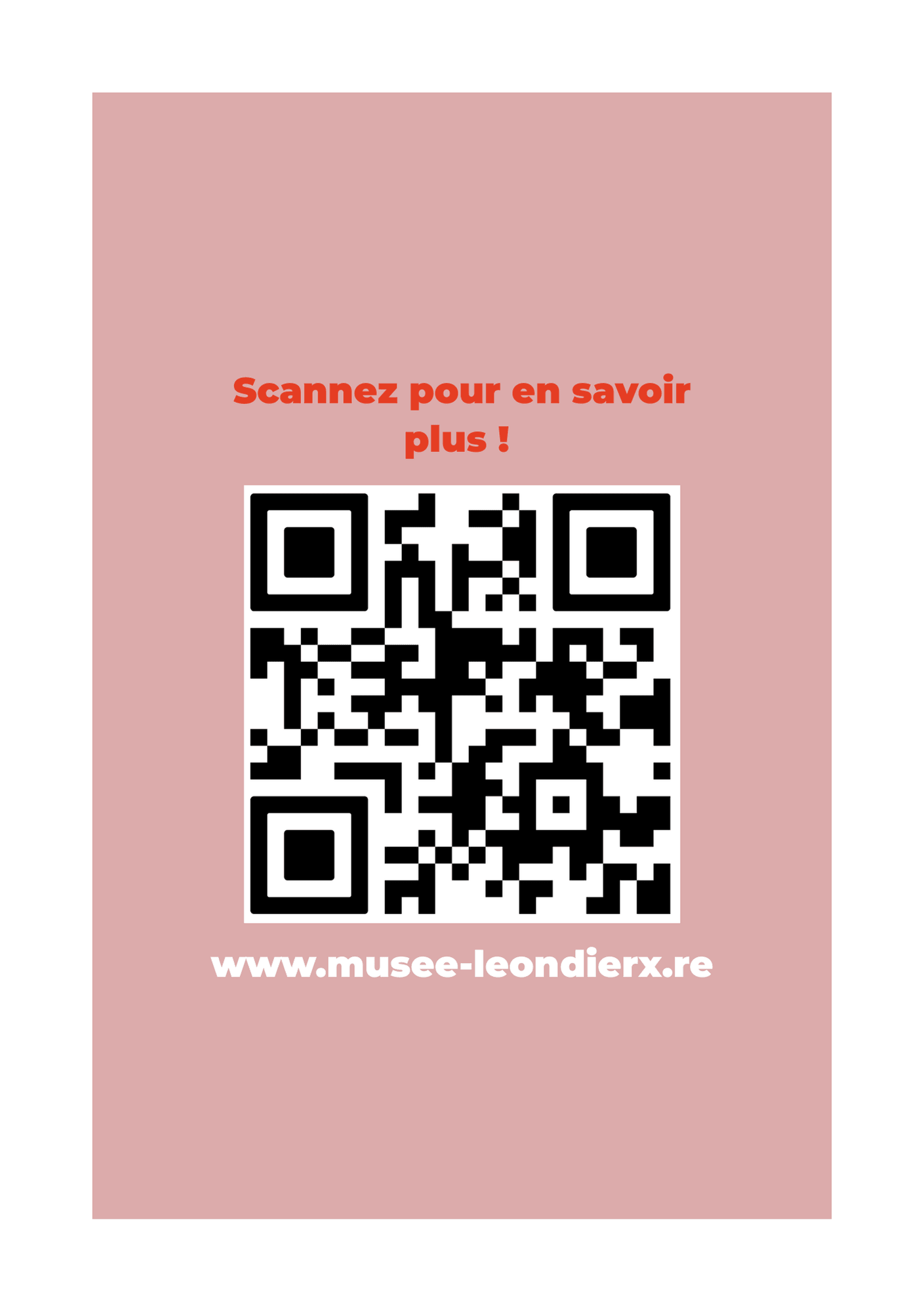 Verso du flyer avec QR code