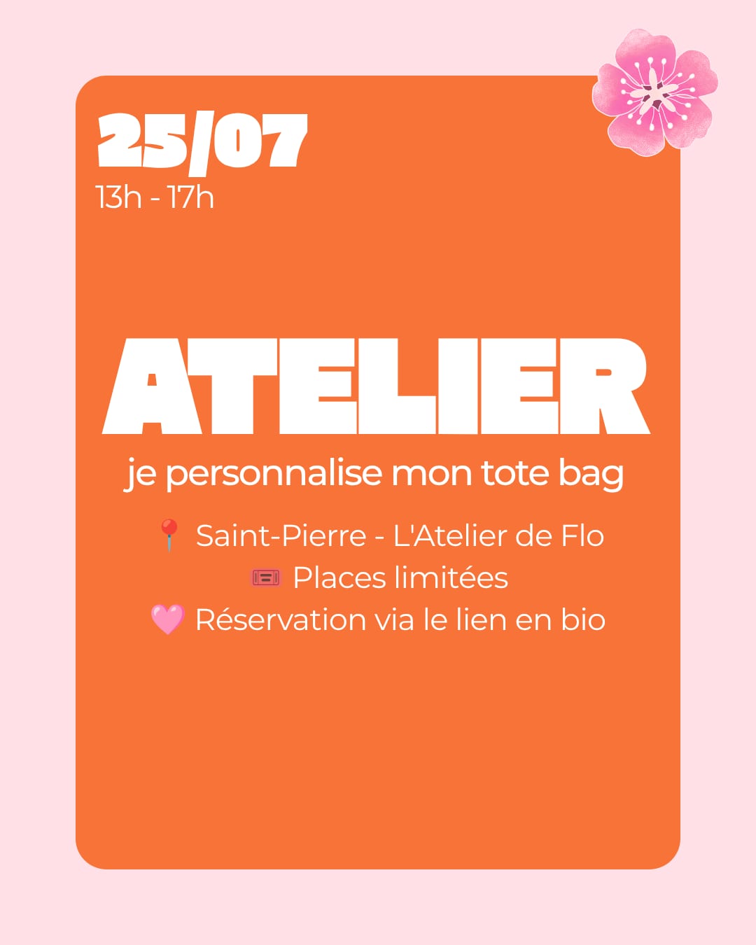 Atelier tote bag, L'Atelier de Flo à Saint-Pierre — volet 3 sur 3